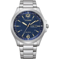 Citizen AW0110-82LE Eco Drive compass mens watch in blue