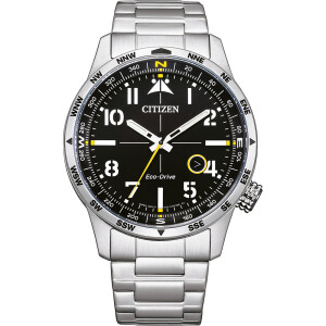 Citizen BM7550-87E Eco Drive compass mens watch in black