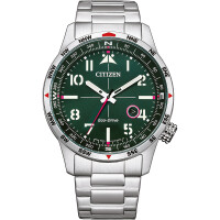 Citizen BM7551-84X Eco Drive mens compass watch in green