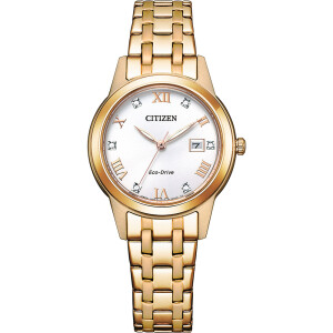 Citizen FE1243-83A Elegant ladies watch in gold white...