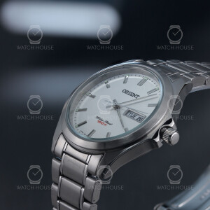 Orient Contemporary Silver Quartz Day/Date watch FUG0Q004W6