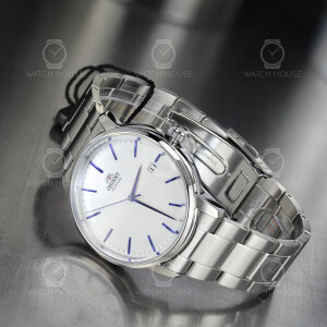Orient discreet automatic watch with blued hands...