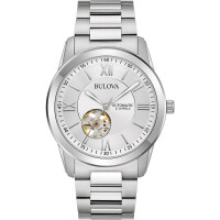Bulova 96A280 Classic Sutton automatic watch with open heart in silver