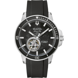 Bulova Marine Star 96A288 Skeleton automatic watch with...
