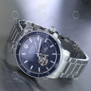 Bulova Marine Star 96A289 Skeleton automatic watch with...