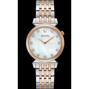 Bulova Regatta 98P192 Two-Tone Rose Gold and 11 Diamond Ladies Watch
