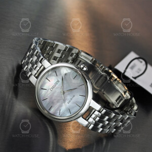 Citizen Ladies Eco Drive EM0990-81Y in Steel with Mother of Pearl