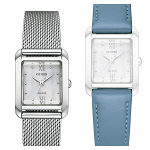 Citizen EW5590-62A Ladies Steel Square Eco Drive with...