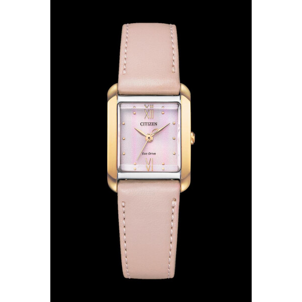 Citizen EW5596-66X Ladies Square Eco Drive Bicolor mit Wechselband
