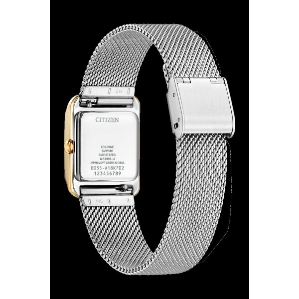 Citizen EW5596-66X Ladies Square Eco Drive Bicolor mit Wechselband