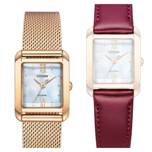 Citizen EW5593-64D Rose Gold Ladies Square Eco Drive with...