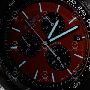 Zeppelin Night Cruise Chronograph 7288-5_Set Rubber plus add. red Strap