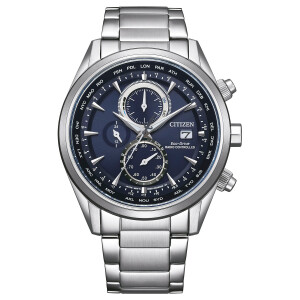 Citizen Funkuhr Chrono mit Weltzeit AT8260-85L Blau