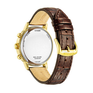 Citizen Classic Eco-Drive Chrono Watch CA7062-15A Gold-White