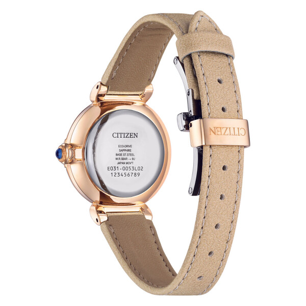 Citizen Women s Diamond Eco Drive EM1073 18D Rose Leather