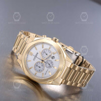 Citizen CA4592-85A Octagon-shaped Eco-Drive Chrono in gold-white