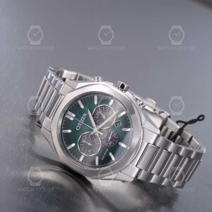 Citizen CA4590-81X Octagon-shaped Eco-Drive Chrono in steel green