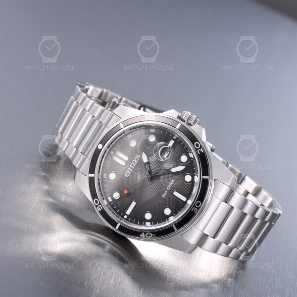 Citizen AW1816 89E Sports Series Eco Drive men s watch in steel anthracite black