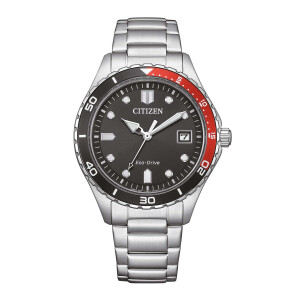 Citizen XXL Damenuhr AW1820-81E Sports Eco-Drive in Stahl-Pepsischwarz