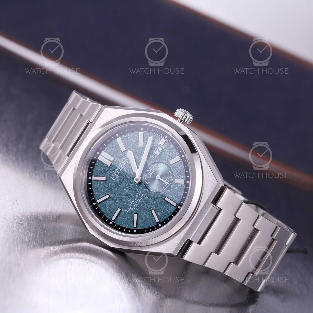 Citizen Titanium NJ0180-80X automatic watch teal