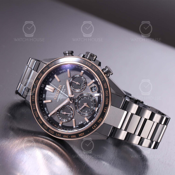 Citizen GPS CC4074 61W Satellite Wave Attesa Schwarz Kupfer