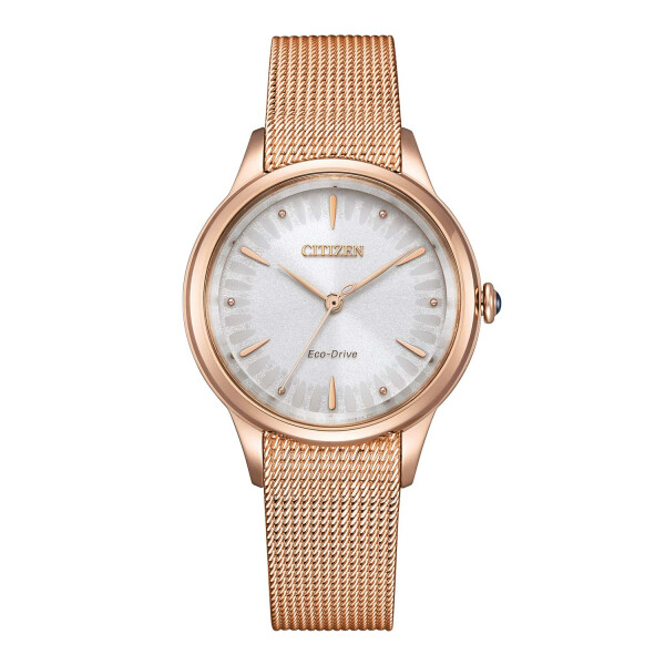 Citizen L Damen Eco Drive mit Milanaisenband EM1153 88A Rosegold