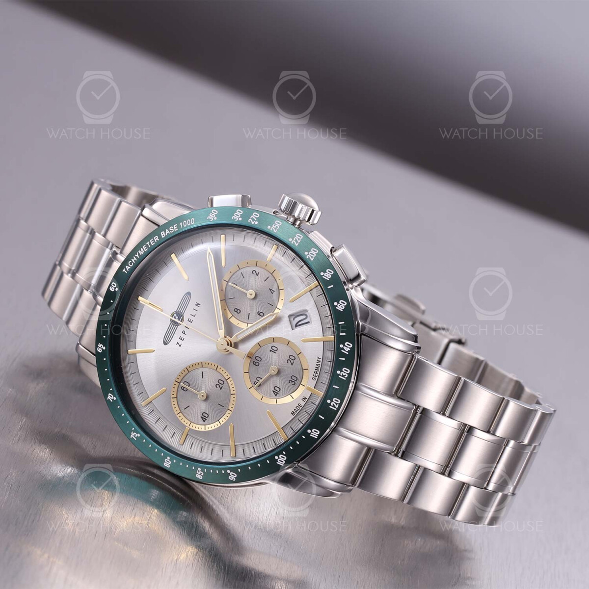 Zeppelin New York Chronograph 8878MB-5 gray silver