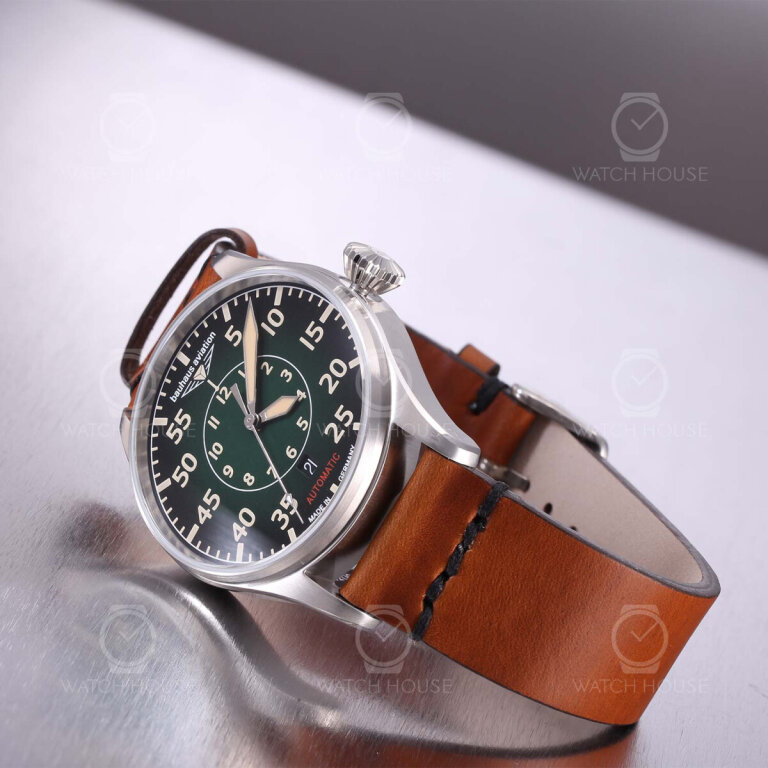 Bauhaus Aviation Flieger-Automatikuhr Sellita Kaliber SW200 Grün