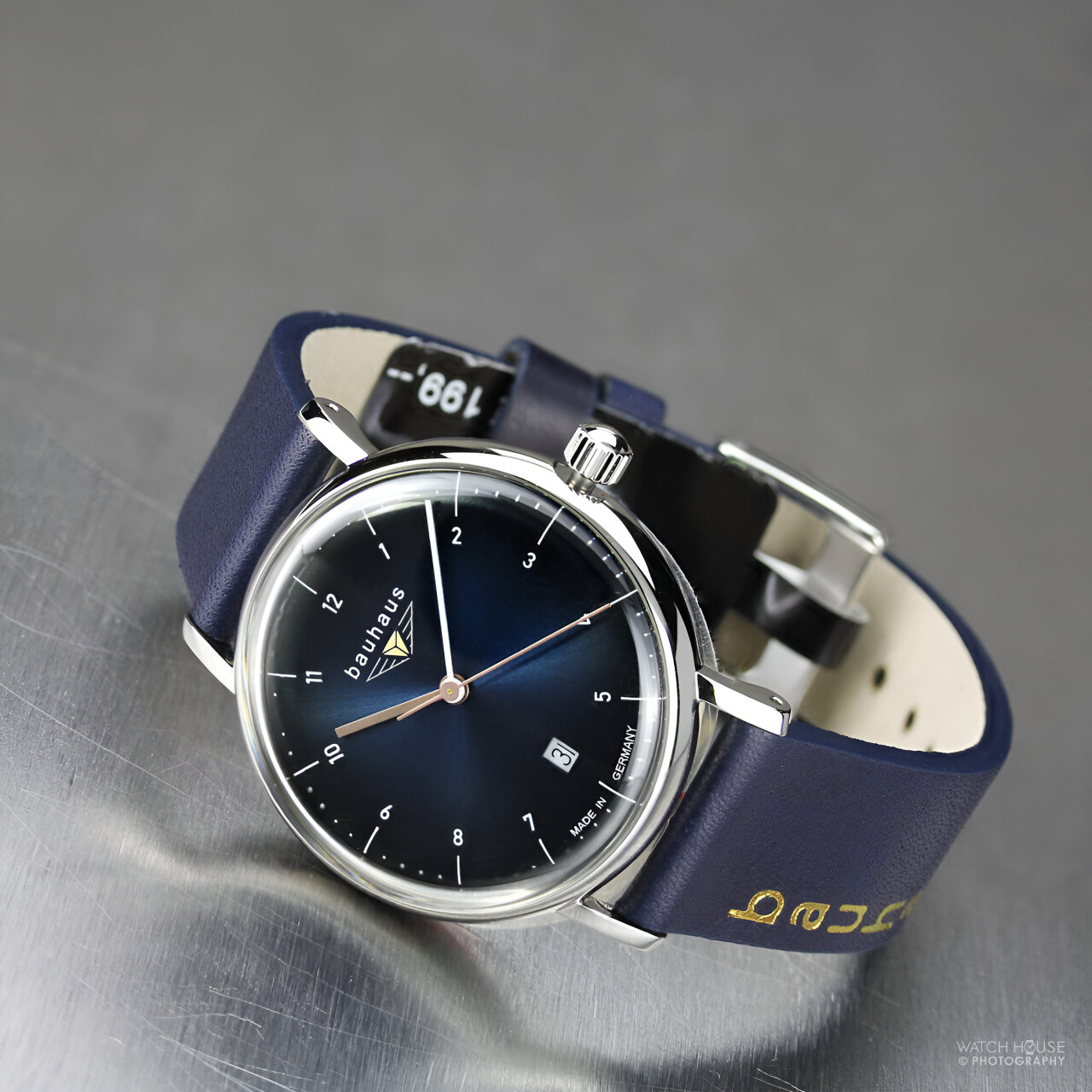 Bauhaus Ladies quartz watch 2141-3 blue gradient with date display