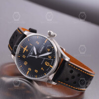 Bauhaus Aviation Flight Control Orange 2766-5 Day/Date Automatic 8205
