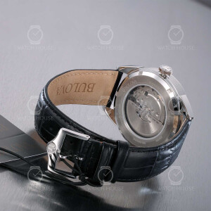 Bulova 96B422 Sutton mens automatic watch in steel black