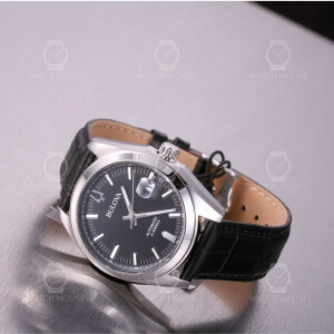 Bulova 96B435 Mens Surveyor Automatic Watch Steel-Black