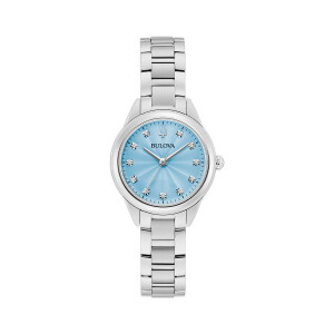 Bulova 96P250 Surveyor Steel-Blue Ladies Watch with 11...