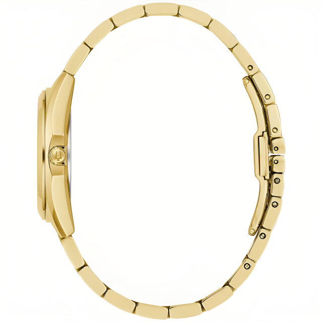 Bulova 97P172 Surveyor Gold-Perlmutt Damenuhr mit 11 Diamanten