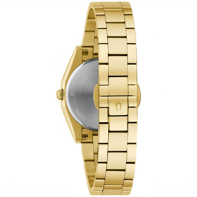 Bulova 97P172 Surveyor Gold-Perlmutt Damenuhr mit 11 Diamanten