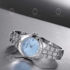 Bulova Classic Oktagon Damenuhr 96M169 Hellblau