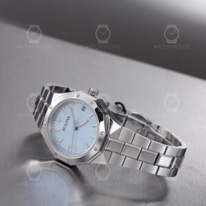 Bulova Classic Oktagon Damenuhr 96M169 Hellblau