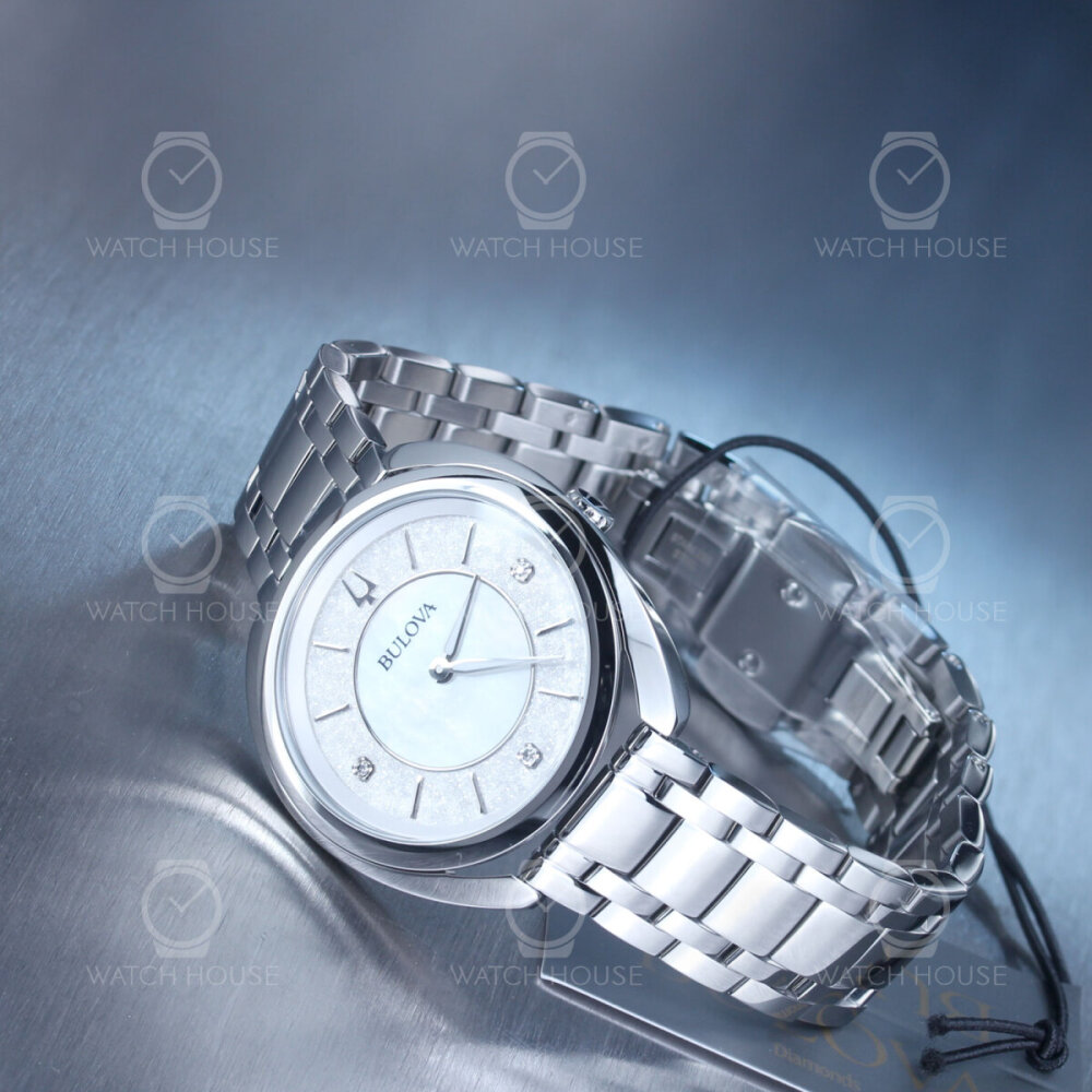 Bulova Classic Sutton Kollektion Damenuhr Dress Diamond 96P240 Silber