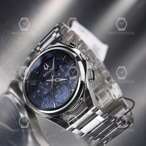 Bulova Curv 96A302 Blue 262kHz Chronograph
