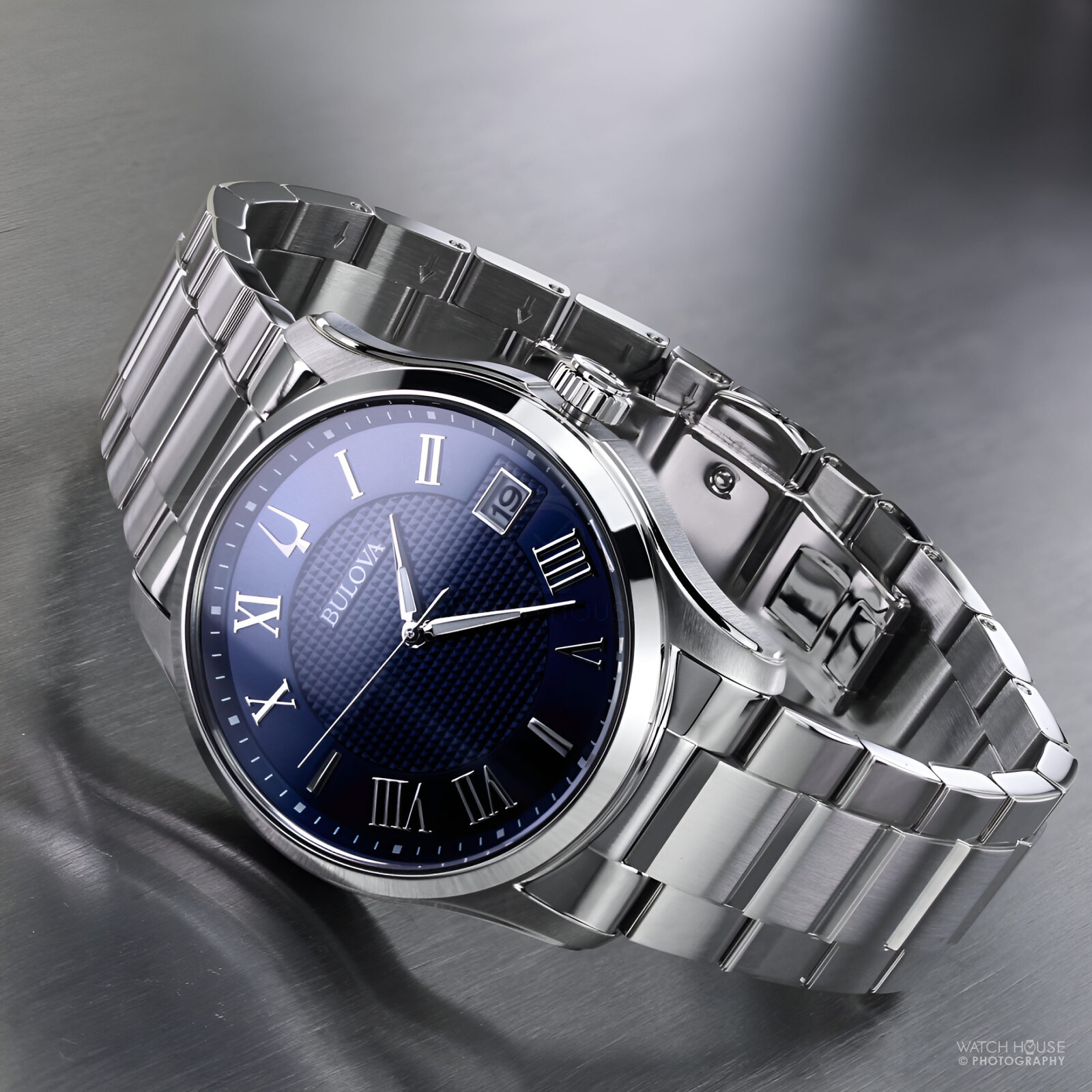 Bulova Orologio Da Uomo 96B386 Al Quarzo - Quadrante Blu, Cassa In Acciaio 41 Mm, Cinturino In Acciaio Inox, Vetro Zaffiro - 6