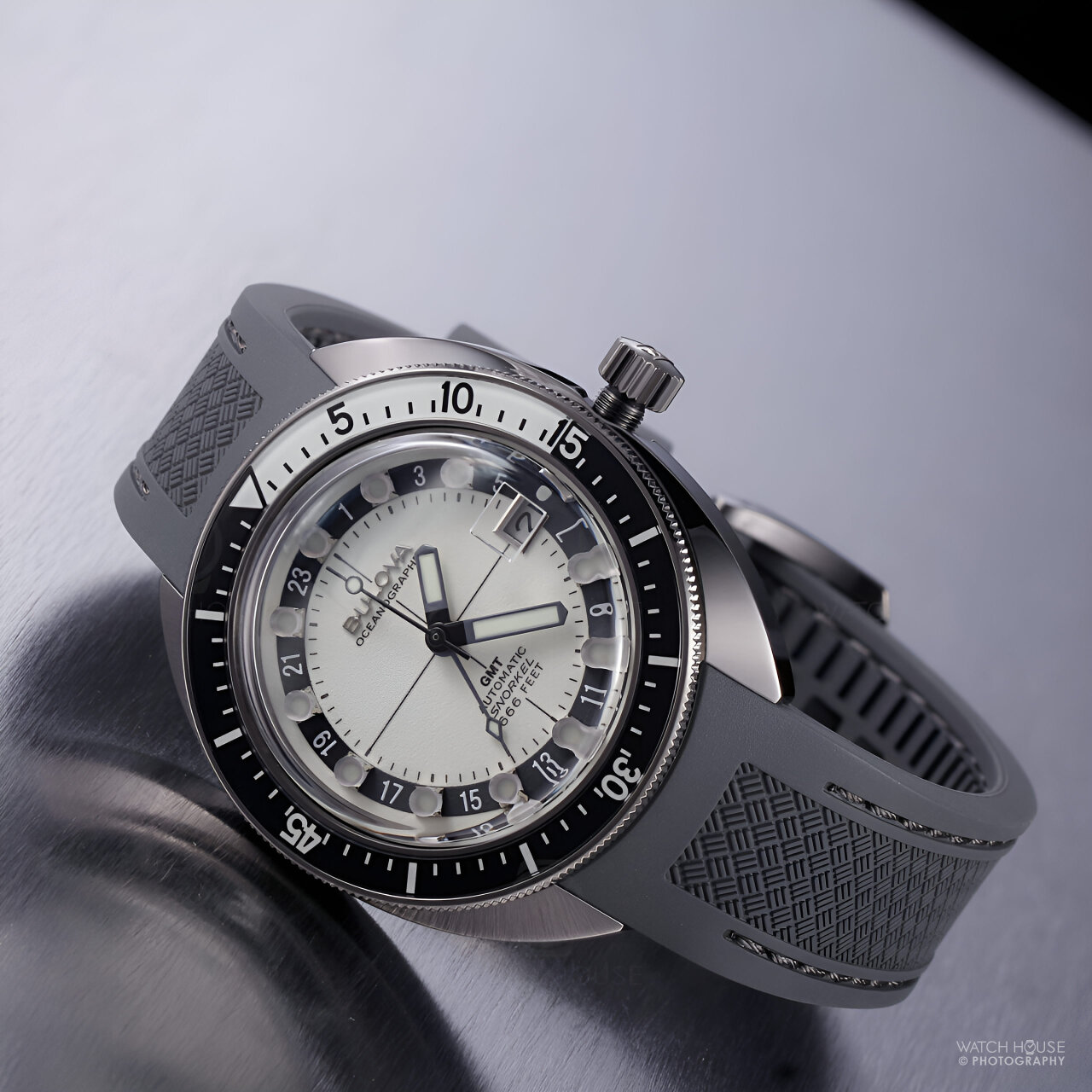 Bulova Oceanographer GMT Automatic Watch 98B407 Luminous