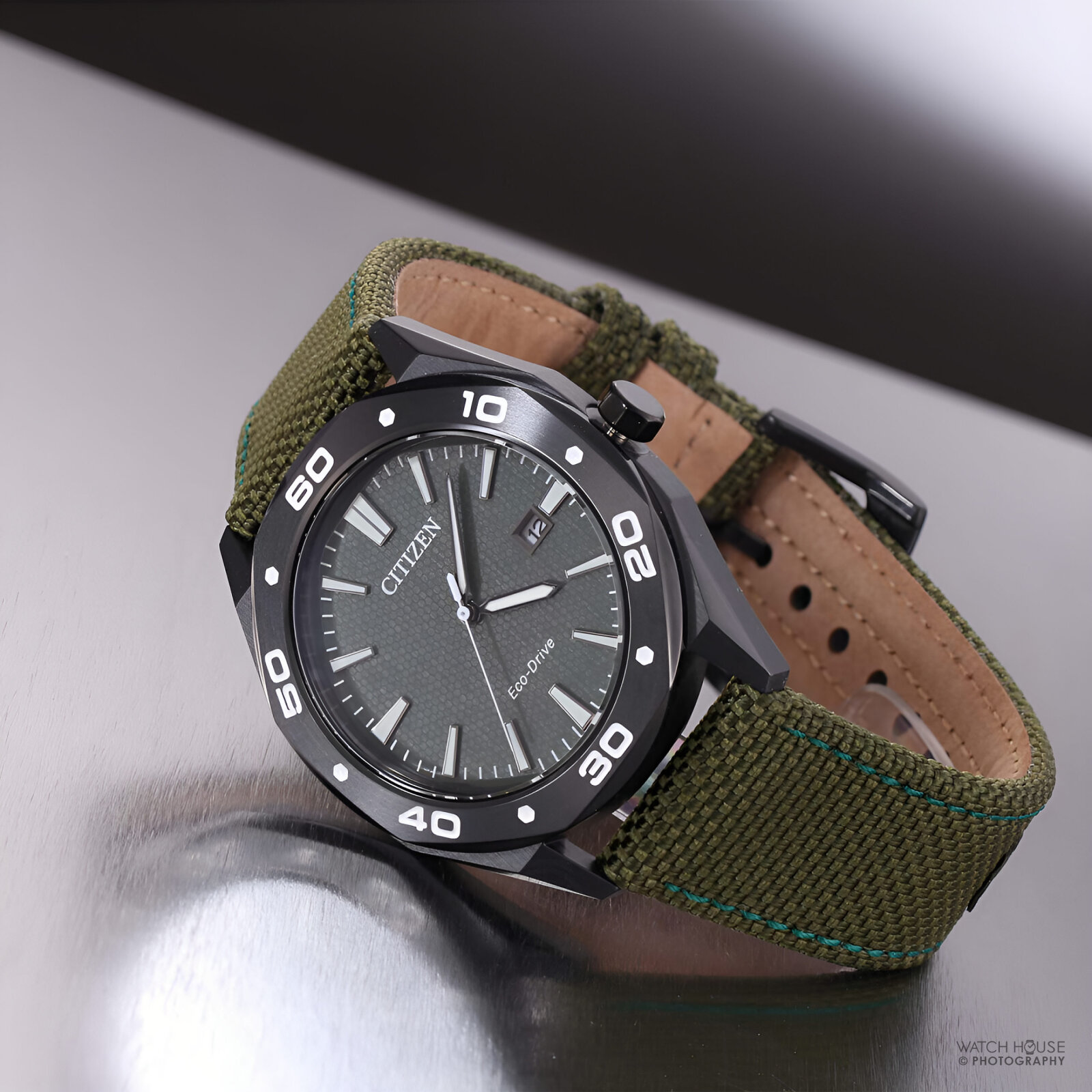 Citizen BM7635-01X Active Sport Octagon Eco-Drive Olive Green