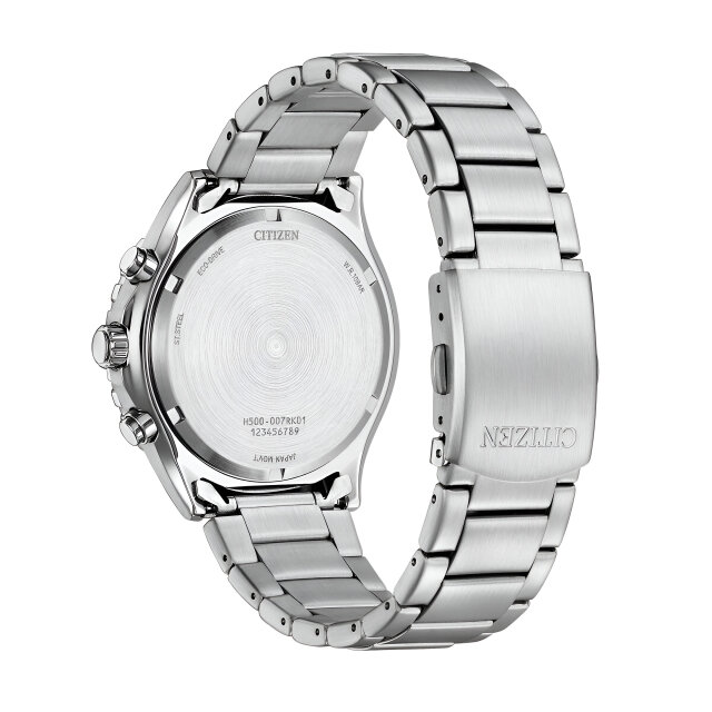 Citizen AT2560-84L Eco-Drive mens chronograph in steel blue
