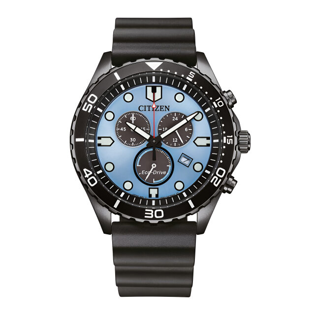 Citizen AT2567-18L Eco-Drive Herrenchronograph in Stahl-Pastellblau
