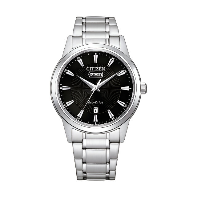 Citizen AW0100-86EE Eco Drive Groß-Tag in schwarz