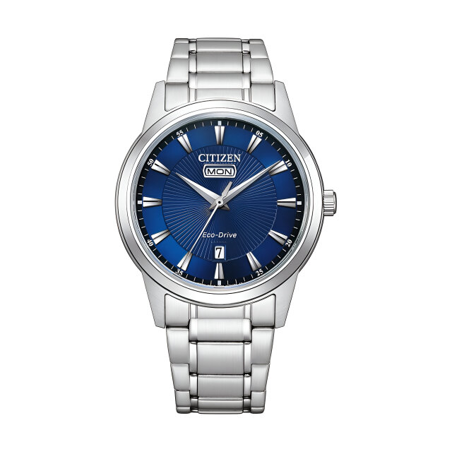 Citizen AW0100-86LC Eco Drive large day in blue
