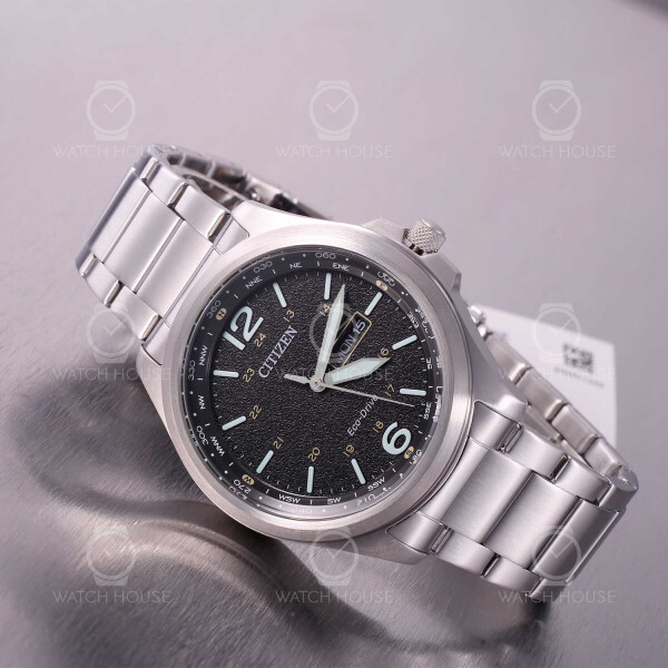 Citizen AW0110-82EE Eco Drive compass mens watch in black