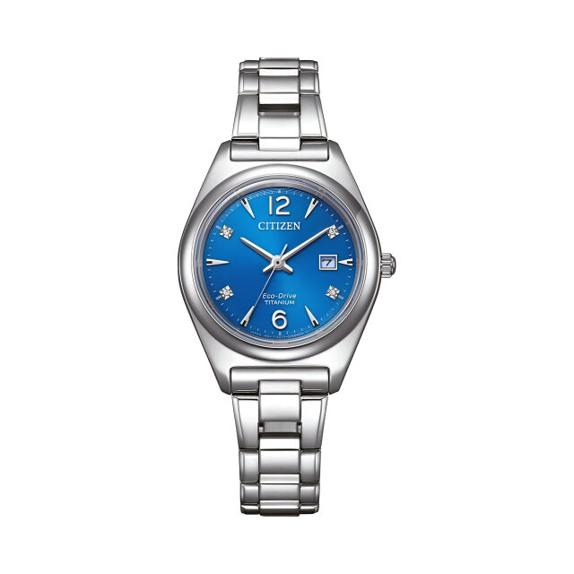 Citizen Womens Super Titanium Watch with Diamonds EW2601-81L Blue