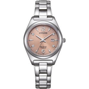 Citizen Womens Super Titanium Watch with Diamonds EW2601-81Z Copper