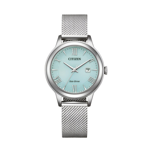 Citizen Elegance ladies watch EW2621-75M Eco-Drive - Milanaise blue